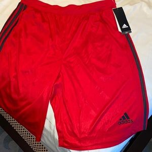 Brand New Adidas Basketball Shorts  Sz L  Color:Red & Dark Grey